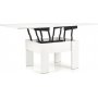 Serafin justerbart salongbord 80-160 x 80 cm - Hvit