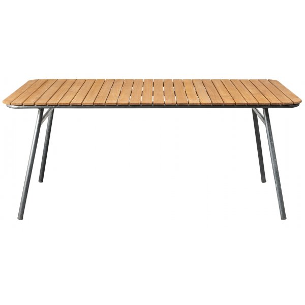 Mllan bord 176x90 cm - Teak / Galvanisert stl